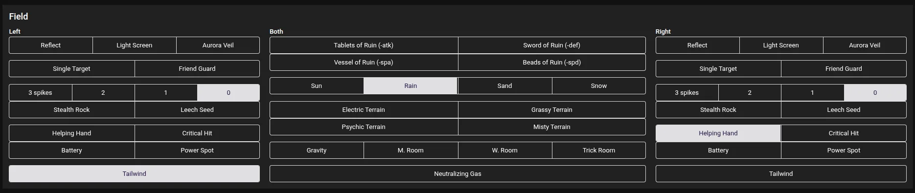 Field Settings preview