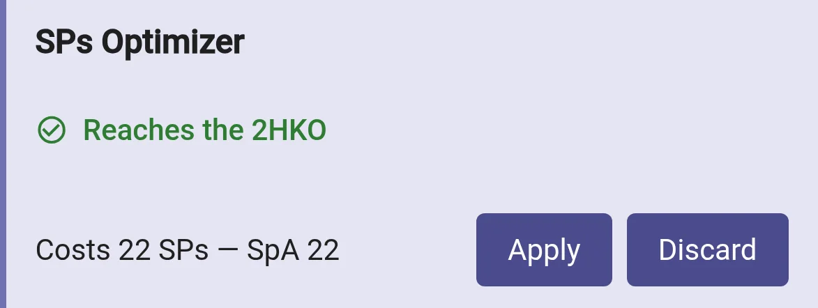 SP Optimizer KO result