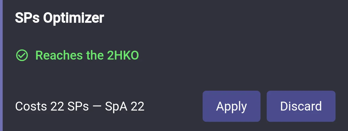 SP Optimizer KO result